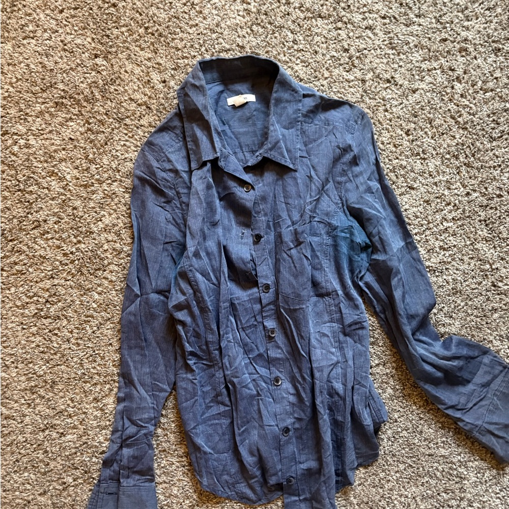 Women's Blue Button-Up shirt